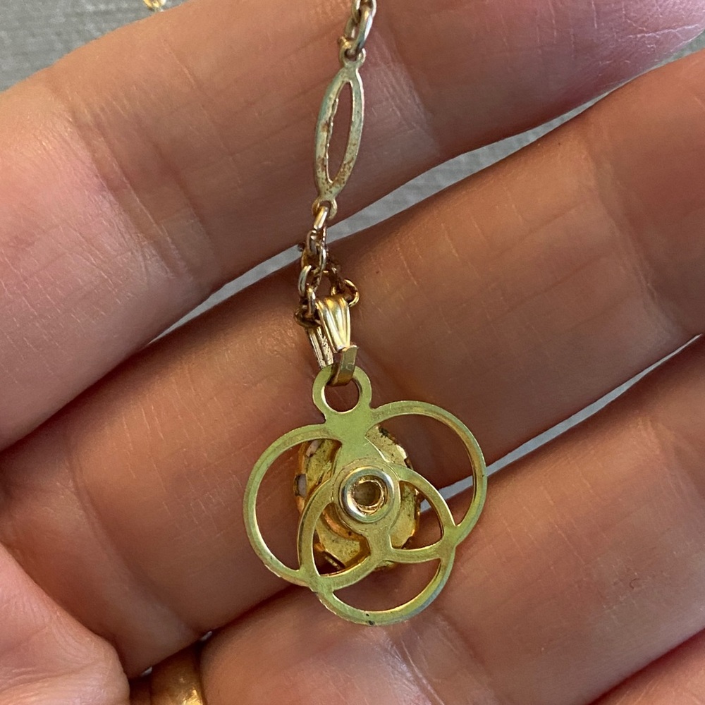 Gold Rose Pendant Necklace - Picture 4 of 5
